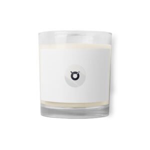 Glass jar soy wax candle Aha stay loose good stuff